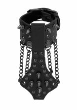 Bracelet with Spikes and Chains - Black..