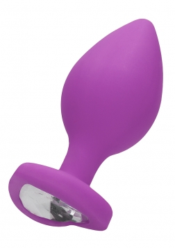 Diamond Heart Butt Plug-Extra Large-Purple