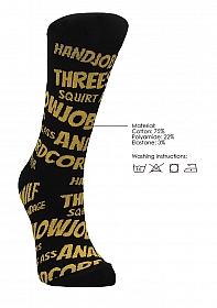 Sexy Words Socks - US Size 2-7,5 / EU Size 36-41
