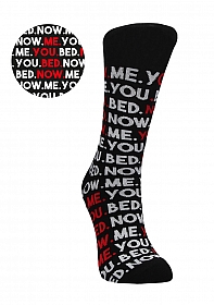 Sexy Socks - Word Socks - You.Me.Bed.Now. - 36-41..