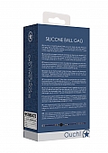 Silicone Ball Gag - With Roughend Denim Straps - Blue ..