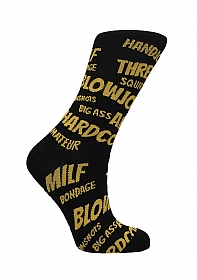 Sexy Words Socks - US Size 8-12 / EU Size 42-46