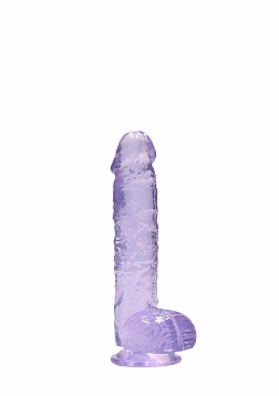 6" / 15 cm Realistic Dildo With Balls - Purple..