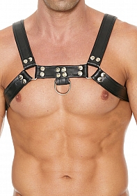 Chest Bulldog Harness - Black/Black - L/XL