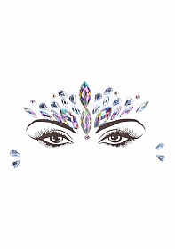 Dazzling Crowned Face  Bling Sticker..