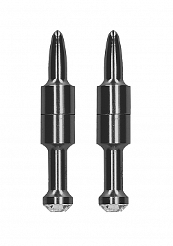 Magnetic Nipple Clamps - Diamond Pin - Grey..