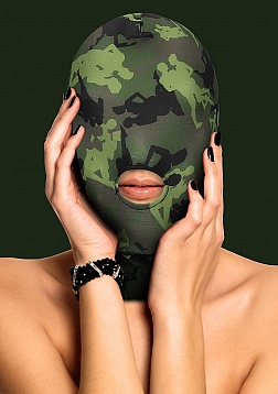 Mask With Mouth Opening - Army Theme - Green..