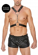 Men's Harness With Metal Bit - One Size - Black..