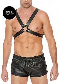 Men's Large Buckle Harness - One Size - Black..