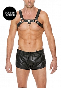 Bulldog Leather Chest Harness - S/M