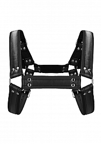 Leather Bulldog Harness with Buckles - S/M