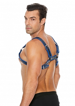 Ouch! - Z Series Chest Bulldog Harness - S/M - Blue