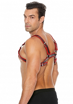 Ouch! - Z Series Chest Bulldog Harness - L/XL - Red