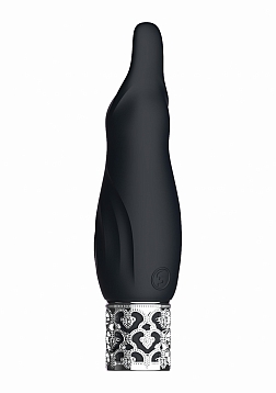 Royal Gems - Sparkle - Silicone Rechargeable Bullet - Black..