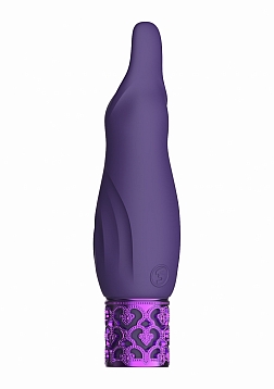Royal Gems - Sparkle - Silicone Rechargeable Bullet - Purple..