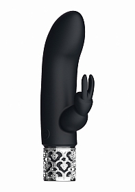 Royal Gems - Dazzling - Silicone Rechargeable Bullet - Black..
