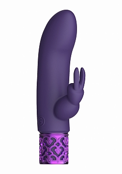 Royal Gems - Dazzling - Silicone Rechargeable Bullet - Purple..