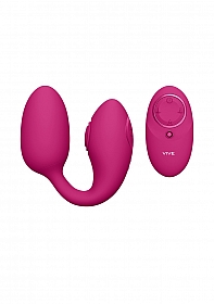 VIVE-AIKA Rechargeable Pulse-Wave & Vibrating Silicone Egg - Pink..