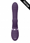 VIVE-TANI Rechargeable Pulse-Wave Triple Motor Finger Motion Silicone Vibrator - Purple..