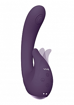 VIVE-MIKI Rechargeable Pulse-Wave & Flickering Silicone Vibrator - Purple..