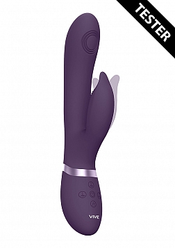 VIVE-AIMI Rechargeable Triple Motor Swinging Silicone Rabbit - Purple..