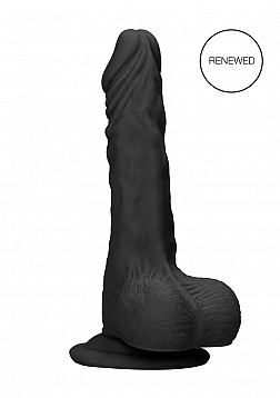 Realistic Dildo With Balls - 7" - 17 cm - Black..