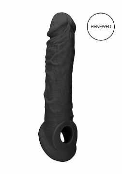 Penis Extender with Rings - 8" - 21 cm - Black..