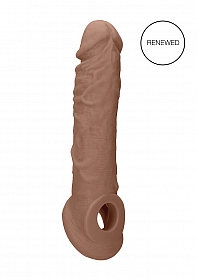 Penis Extender with Rings - 8" - 21 cm - Tan..