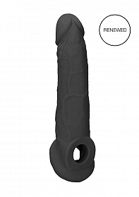 Penis Extender with Rings - 9" - 22 cm - Black..