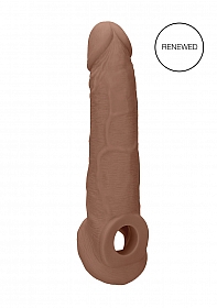 Penis Extender with Rings - 9" - 22 cm - Tan..