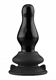 Missy - Glass Vibrator - Witch Suction Cup and Remote - Rechargeable - 10 Speed - Black