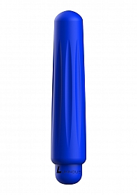 Delia - ABS Bullet With Silicone Sleeve - 10-Speeds - Royal Blue..