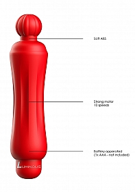 Demi - ABS Bullet With Silicone Sleeve - 10-Speeds - Red..