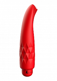Zoe - ABS Bullet With Silicone Sleeve - 10-Speeds - Red..