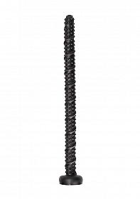 Ass Textured Snake Dildo - 55 cm - Black..