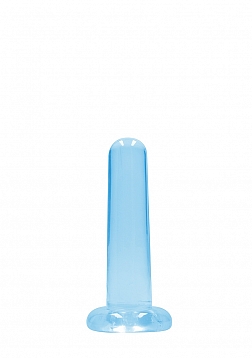 Realrock Crystal Clear 5'' / 13cm Non Realistic Dildo With Suction Cup - Blue..