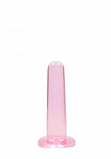 Realrock Crystal Clear 5'' / 13cm Non Realistic Dildo With Suction Cup - Pink..