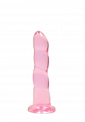 Realrock Crystal Clear 7'' / 13cm Non Realistic Dildo With Suction Cup - Pink..