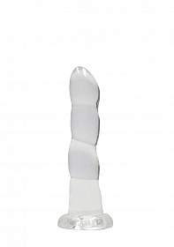 Realrock Crystal Clear 7'' / 13cm Non Realistic Dildo With Suction Cup - Transparent..