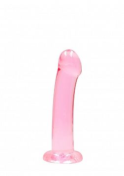 Realrock Crystal Clear 7'' / 13cm Non Realistic Dildo With Suction Cup - Pink..