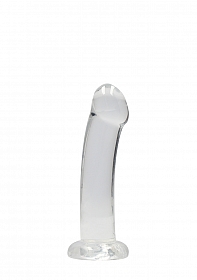 Realrock Crystal Clear 7'' / 13cm Non Realistic Dildo With Suction Cup - Transparent..