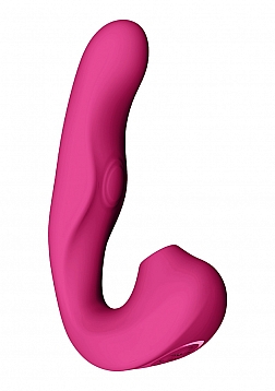 Zaki - Rechargeable Silicone Airwave - Pulse Wave - Vibrating G-Spot Vibrator - Pink..