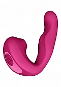 Zaki - Rechargeable Silicone Airwave - Pulse Wave - Vibrating G-Spot Vibrator - Pink..