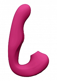 Zaki - Rechargeable Silicone Airwave - Pulse Wave - Vibrating G-Spot Vibrator - Pink..