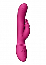 May - Rechargeable Silicone Dual Pulse Wave - Vibrating C & G-Spot Vibrator - Pink..