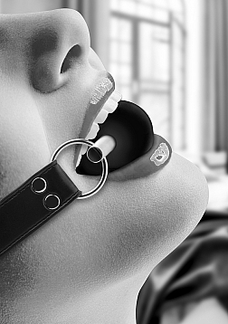 Solid Ball Gag - With Bonded Leather Straps..