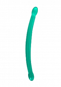 Realrock Crystal Clear 17'' / 13cm Non Realistic Double Dildo - Turquoise..