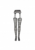 Suspender Striped Pantyhose - One Size