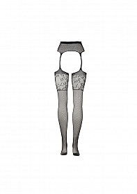Garterbelt Stockings with Lace Top - One Size