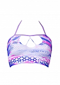 Strappy Halter Top and Dazzling Eye Sparkle Bling Sticker - One Size